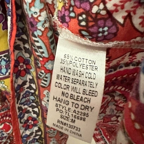 Umgee Summer Sleeveless Paisley Boho Geometric Dress Size M - Picture 15 of 16